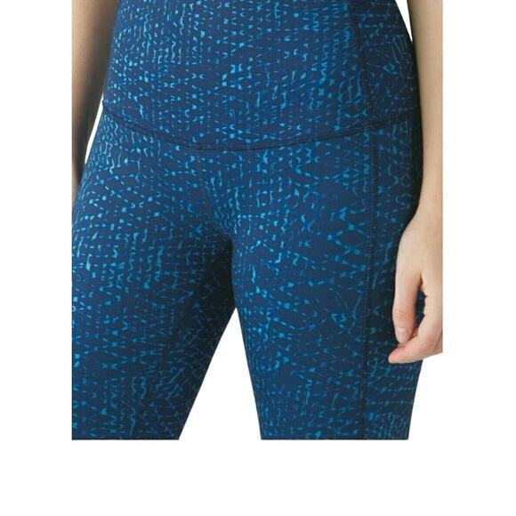 Lululemon Pure Practice Pant Leggings Samba Snake Kayak Blue Hero Blue 4 - Picture 3 of 17